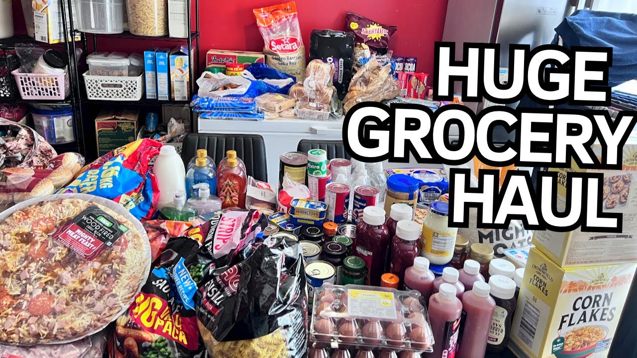 Asda Iceland Lidl Huge Grocery Haul With Prices For a Family Of 6