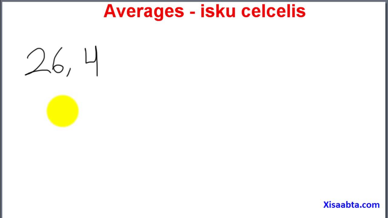 sida loo helo isku celceliska - find the average in somali