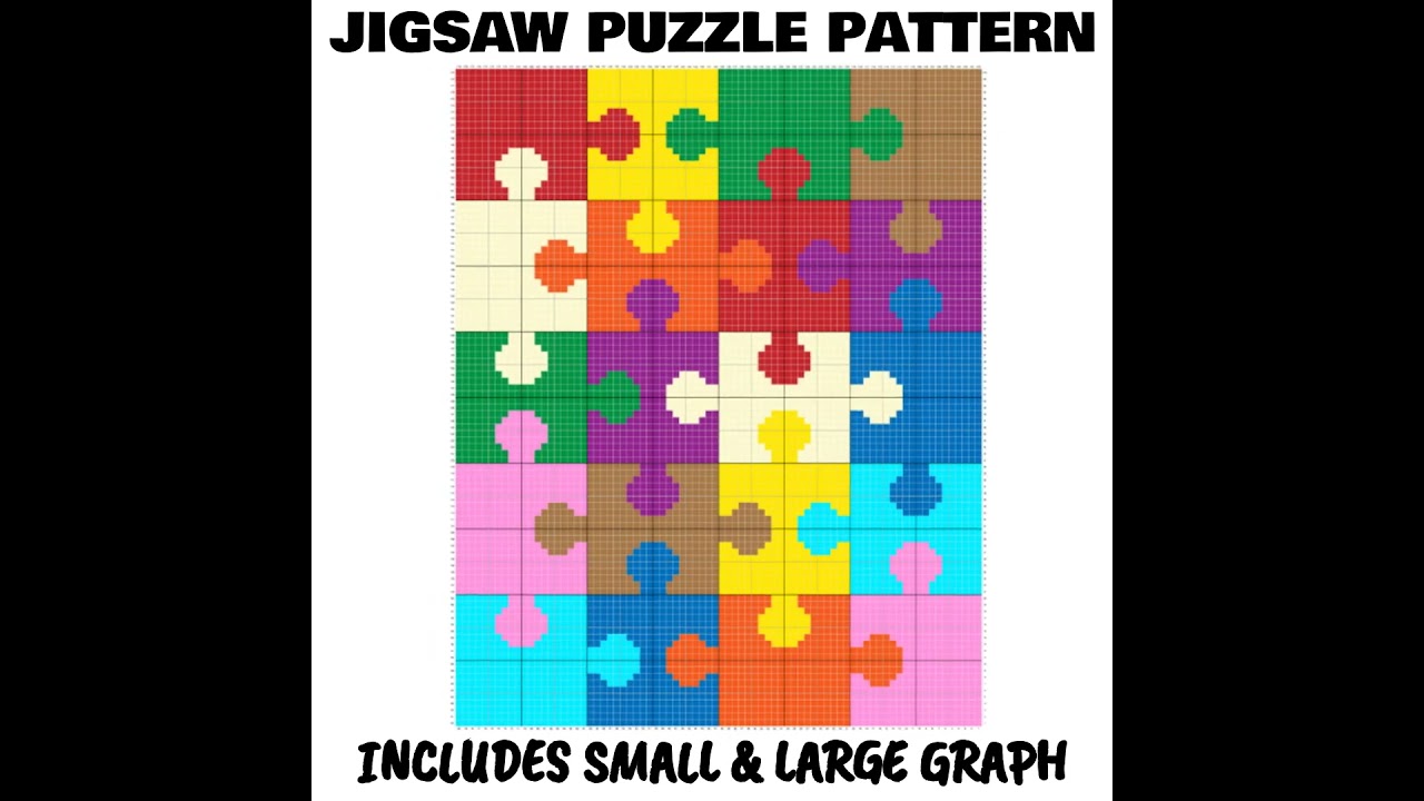 Jigsaw Puzzle Pattern C2C & Tapestry Crochet Pattern & Chart | Magic Yarn Pixels