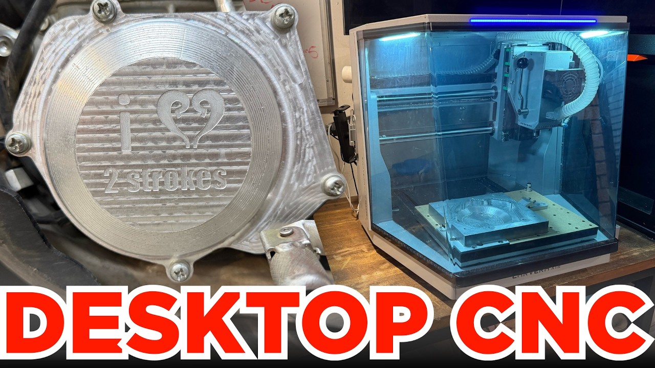 This shouldn't be possible...  YZ250 Stator Cover CNC on a DESKTOP.