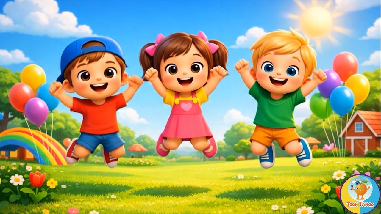 Jump Jump Little Friends 🎶 | Kids Fun Rhyme | Fun Bilingual Kids Rhyme (Hindi + English)