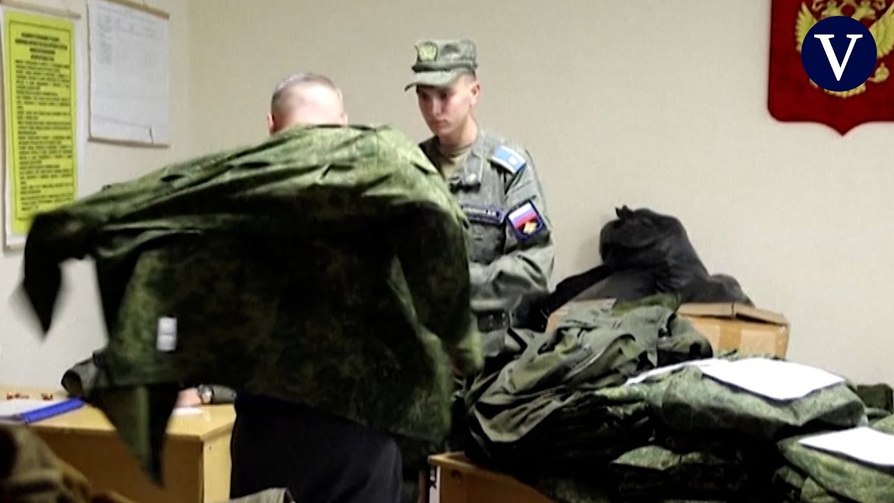 Así es la llegada de los reservistas a un cuartel militar ruso