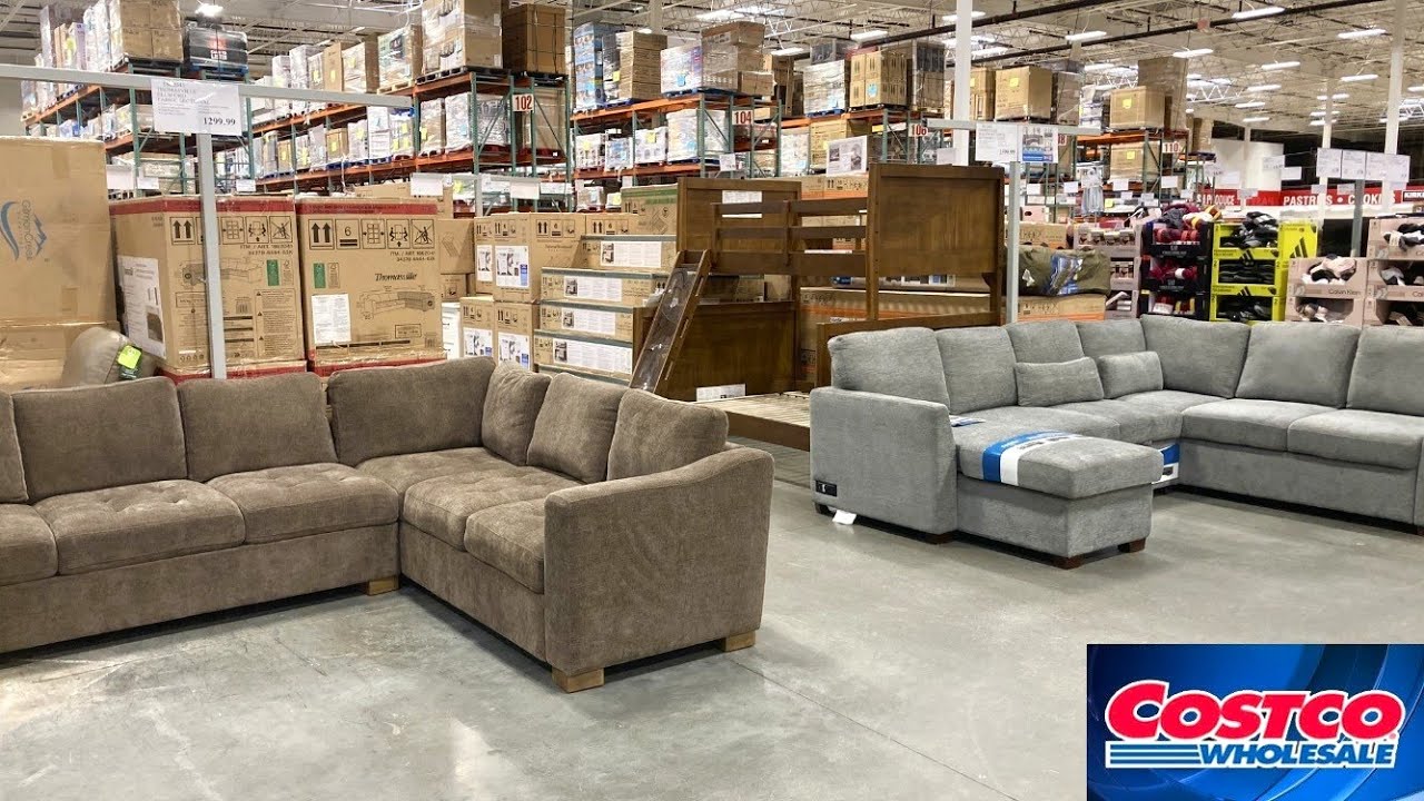COSTCO FURNITURE SOFAS COUCHES ARMCHAIRS TABLES CABINETS SHOP WITH ME SHOPPING STORE WALK THROUGH