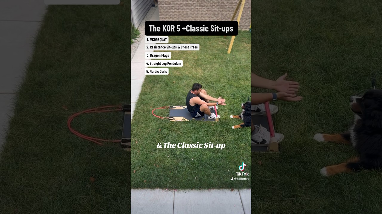 The KOR 5 +Classic Sit-ups. #korboard #fullbodyworkout