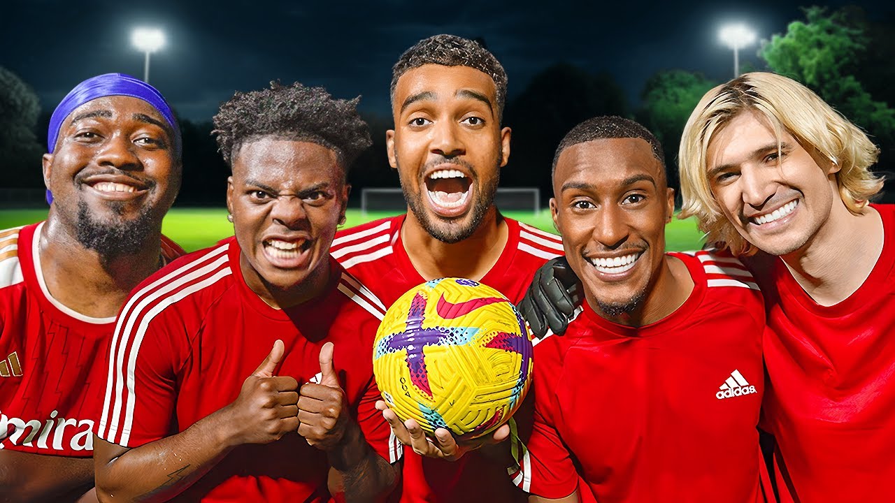 YOUTUBER FOOTBALL CHALLENGES Ft Speed, XQC, JiDion & Filly