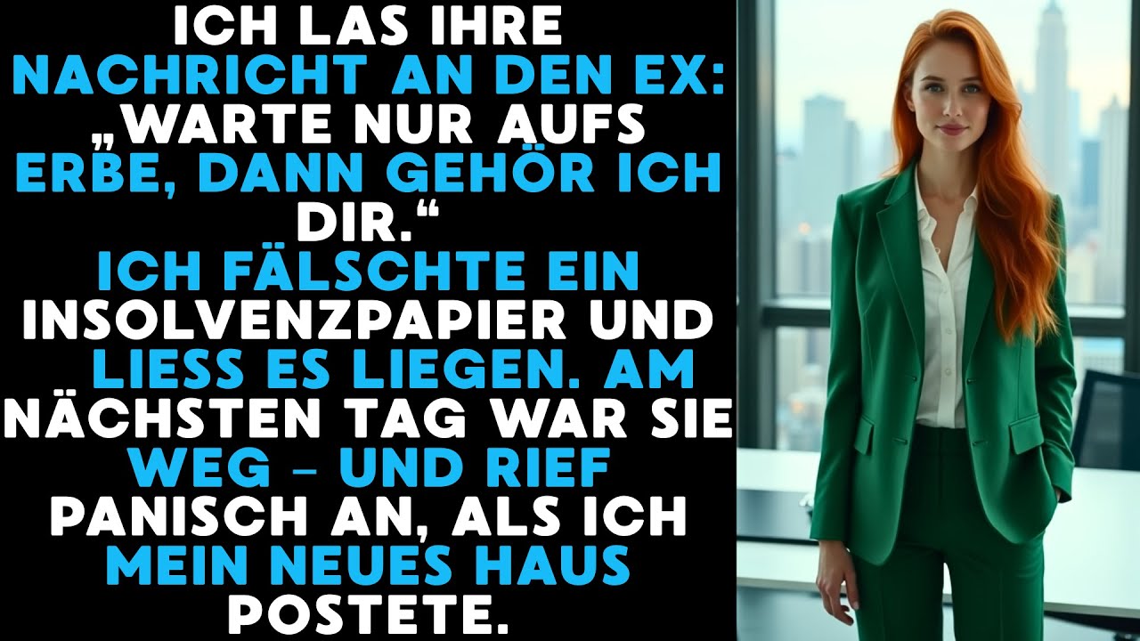 Sie schrieb dem Ex wegen Erbe &ndash; ich t&auml;uschte Pleite vor. Sie ging, nach Haus-Post kam Panik.