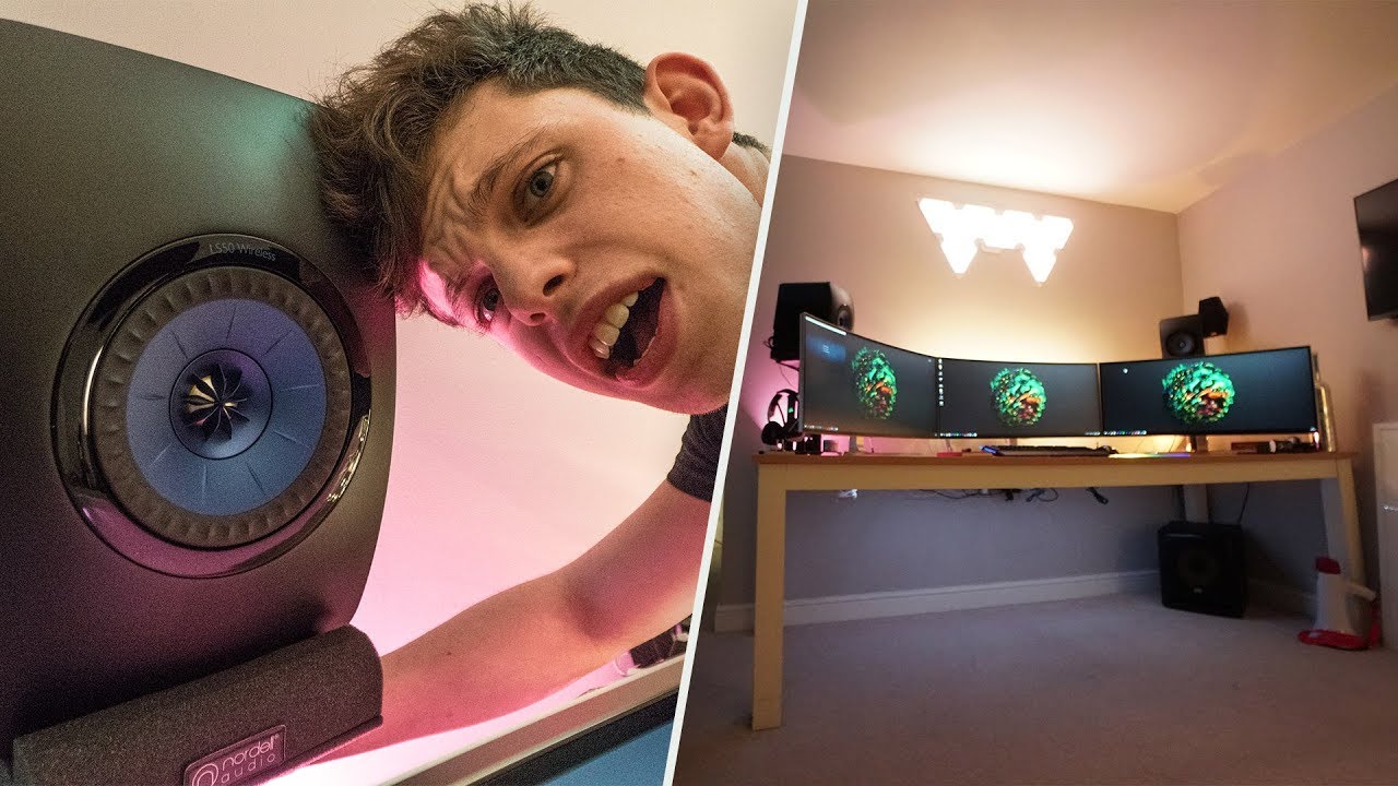 my NEW £2000 GAMING SETUP SPEAKERS!! (**INSANE**)
