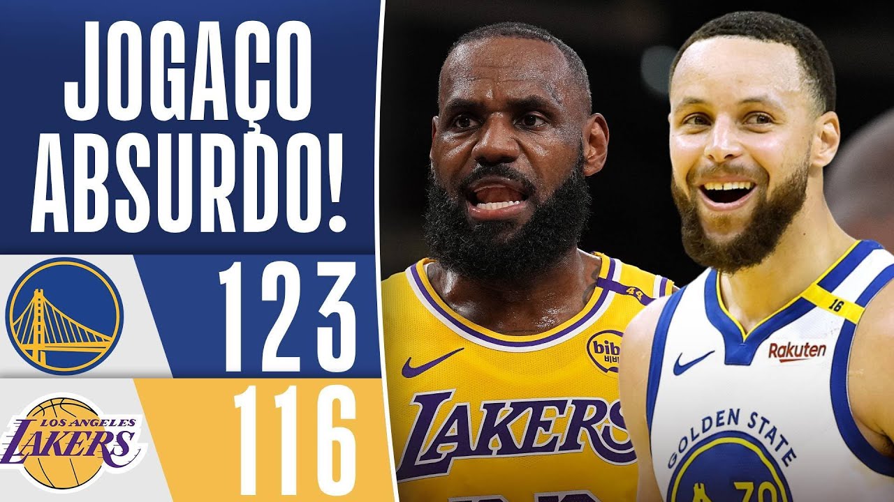 CURRY IMPAR&Aacute;VEL, LEBRON d&aacute; SHOW, e WARRIORS vencem LAKERS - MELHORES MOMENTOS