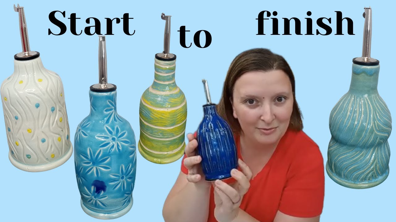 Pottery oil bottles FULL PROCESS