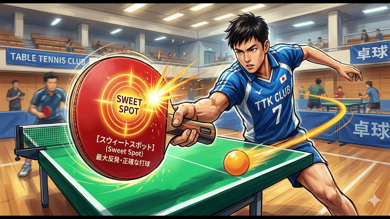 【卓球】ラケットの「スウィートスポット」を改めて整理する