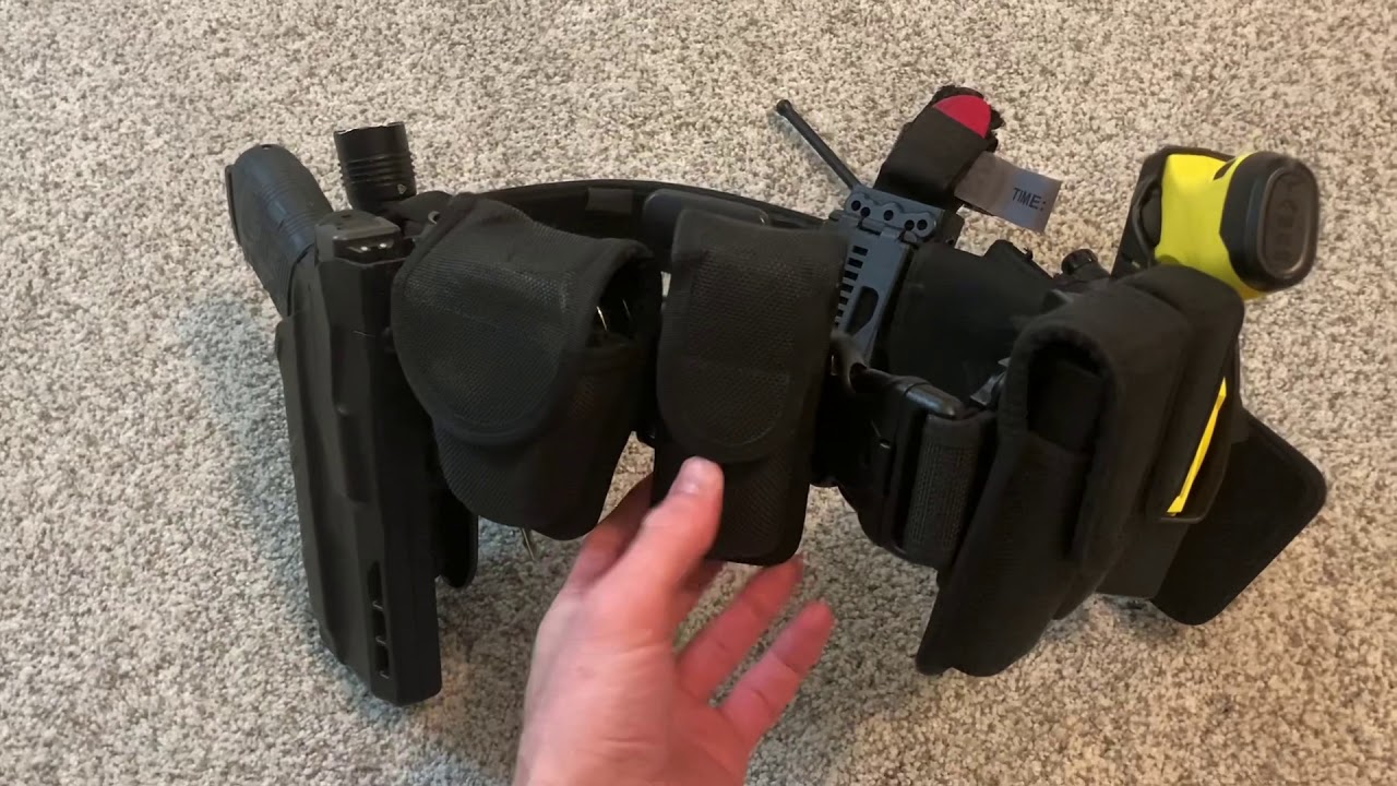 What is on a police duty belt?