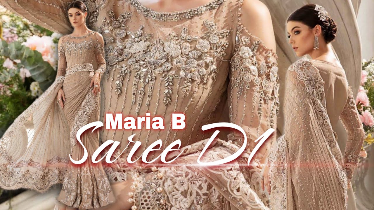 Maria B Saree BD-2801❤️ | Latest Saree Collection 2024 | Maria B Chiffon🔥 | Pakistani Saree Designs✨