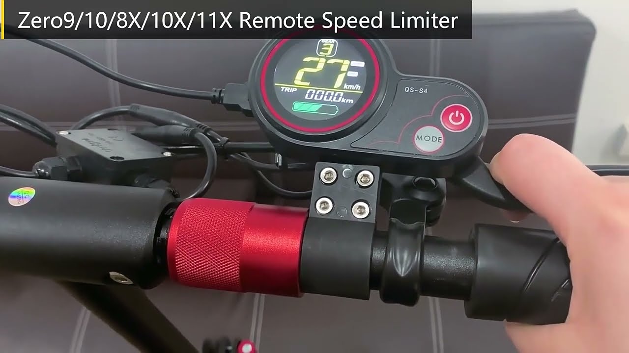 Speed Limiter for Zero 9 Zero 10 Zero 8X Zero 10X Zero 11X, Electric Scooter with QS-S4 LCD Throttle