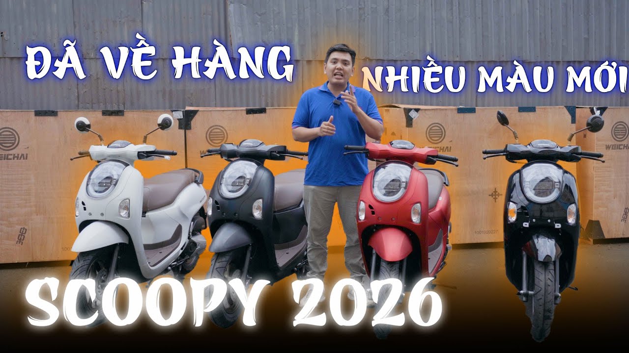 SCOOPY 2026 đã chính thức có mặt tại VN và Minh Long Moto là 1 trong những đơn vị có hàng đầu tiên