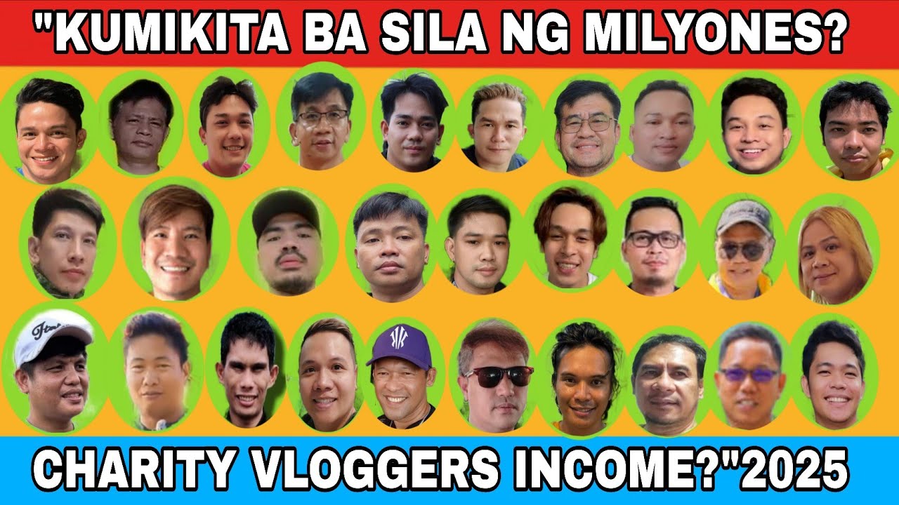 Top 29 filipino charity vloggers,Na kumita sa youtube ngayong hulyo 2025