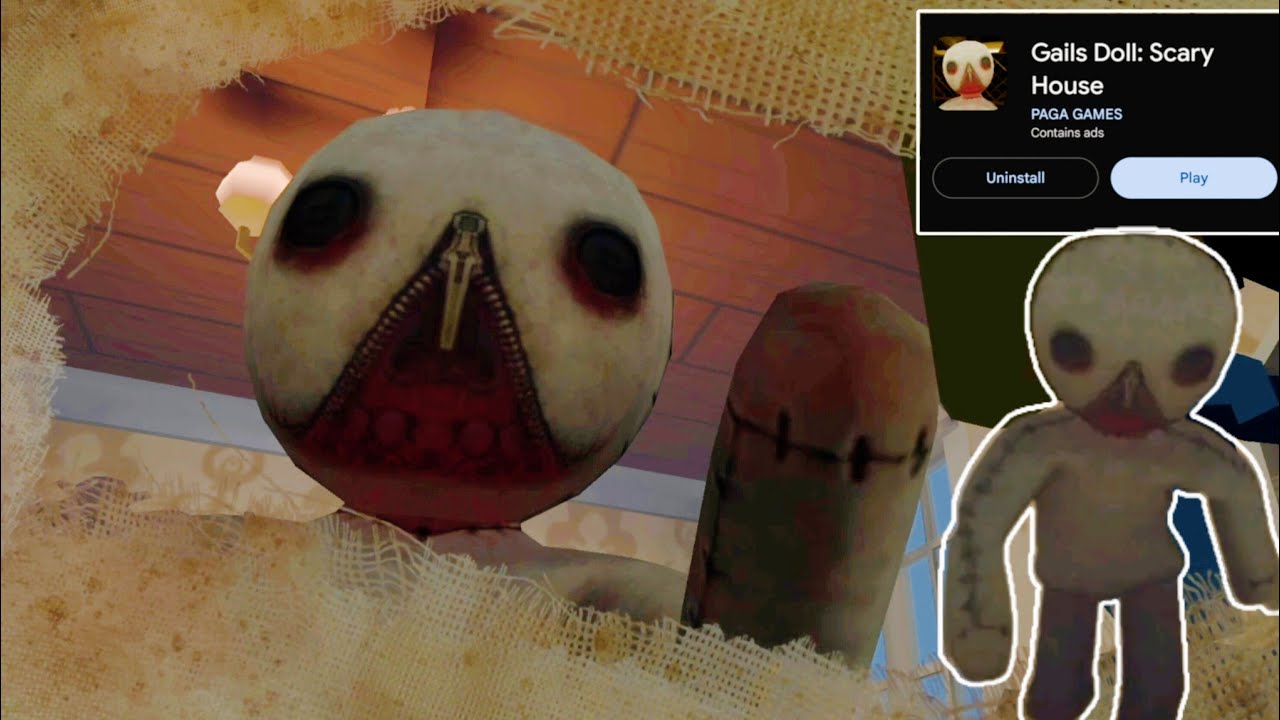 Gails doll scary house gameplay +  jumpscares + bad ending