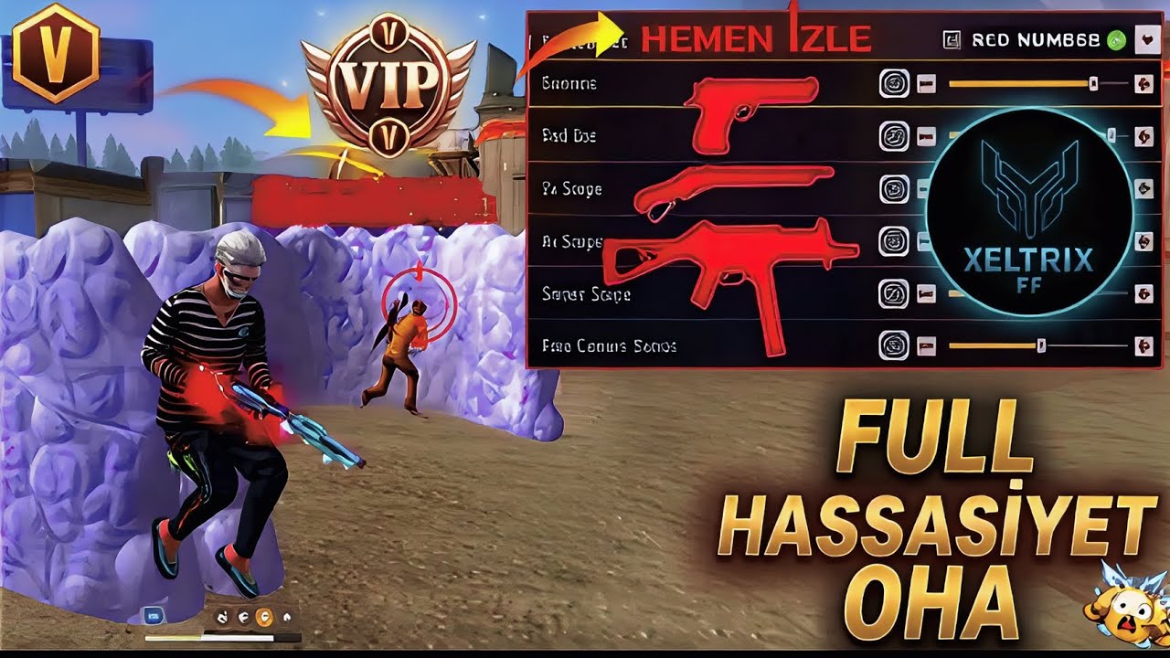 BEKLENİLEN O HASASİYYET!? HER VURDUĞUM KAFA GİDİYOR ? - FREE FİRE #freefire 