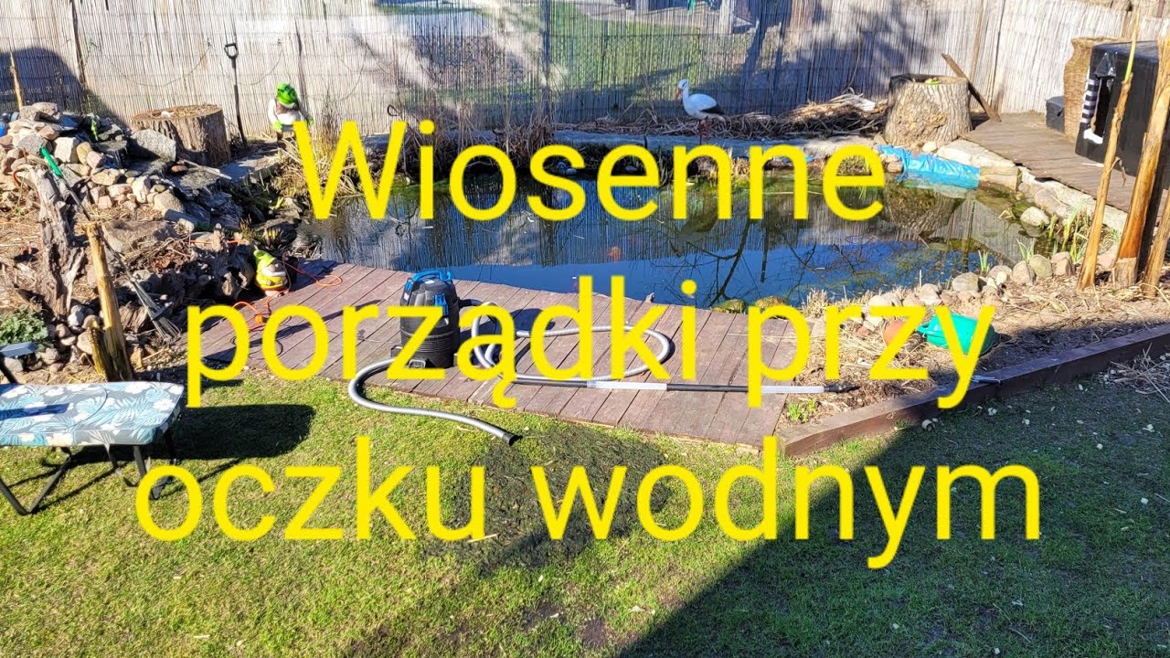 481#. Wiosenne porządki  przy oczku wodnym.
