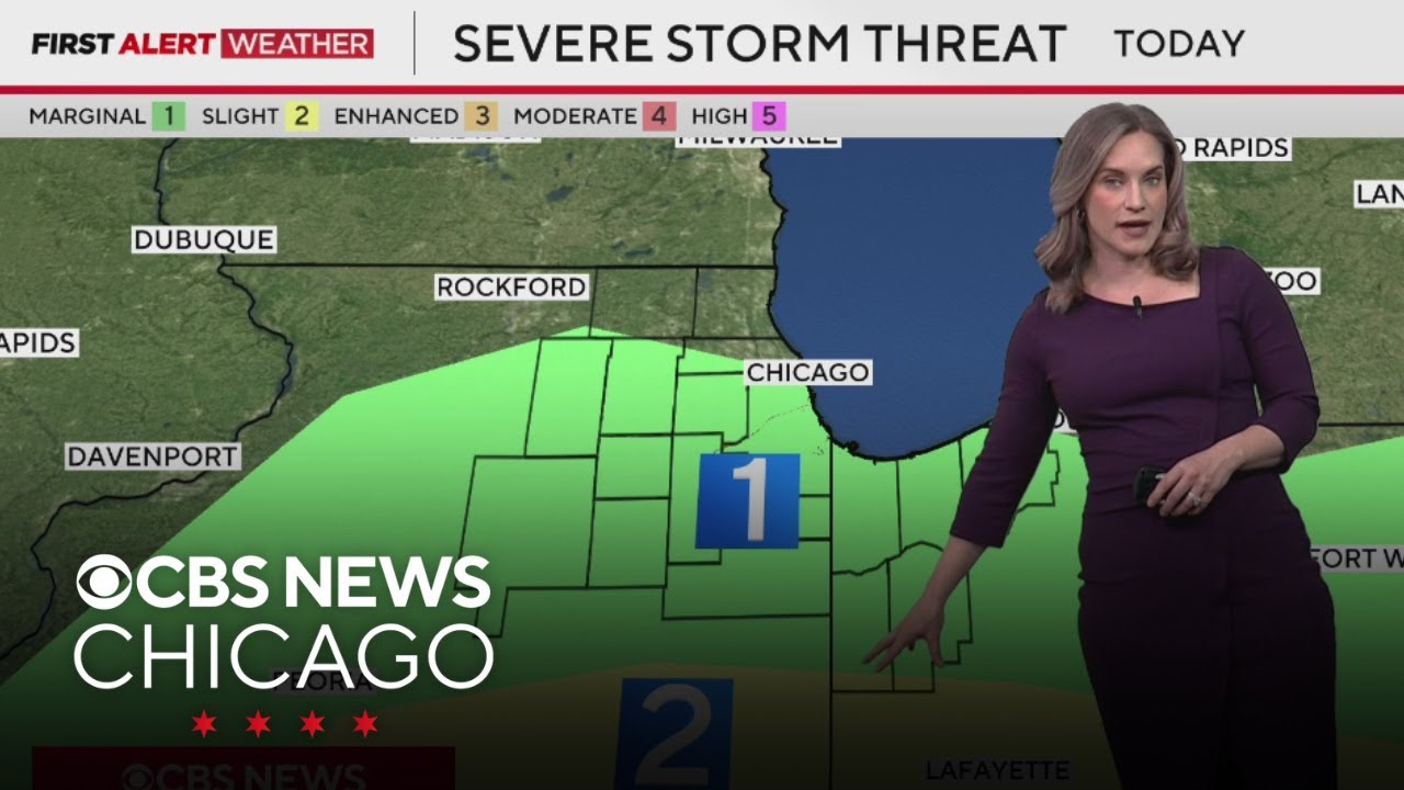 Severe storm threat moves in Thursday afternoon for Chicago area