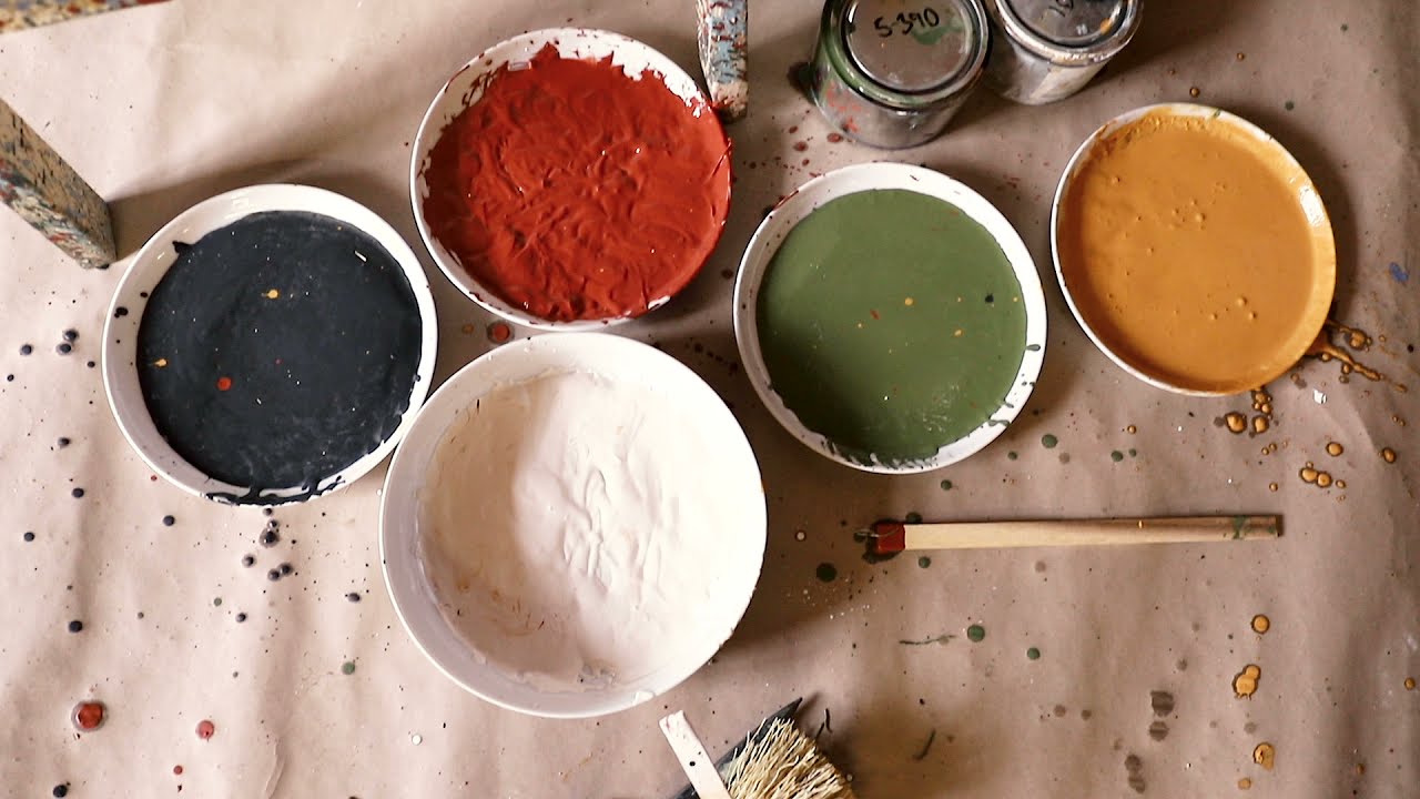 Stänkmåla med äggoljetempera!