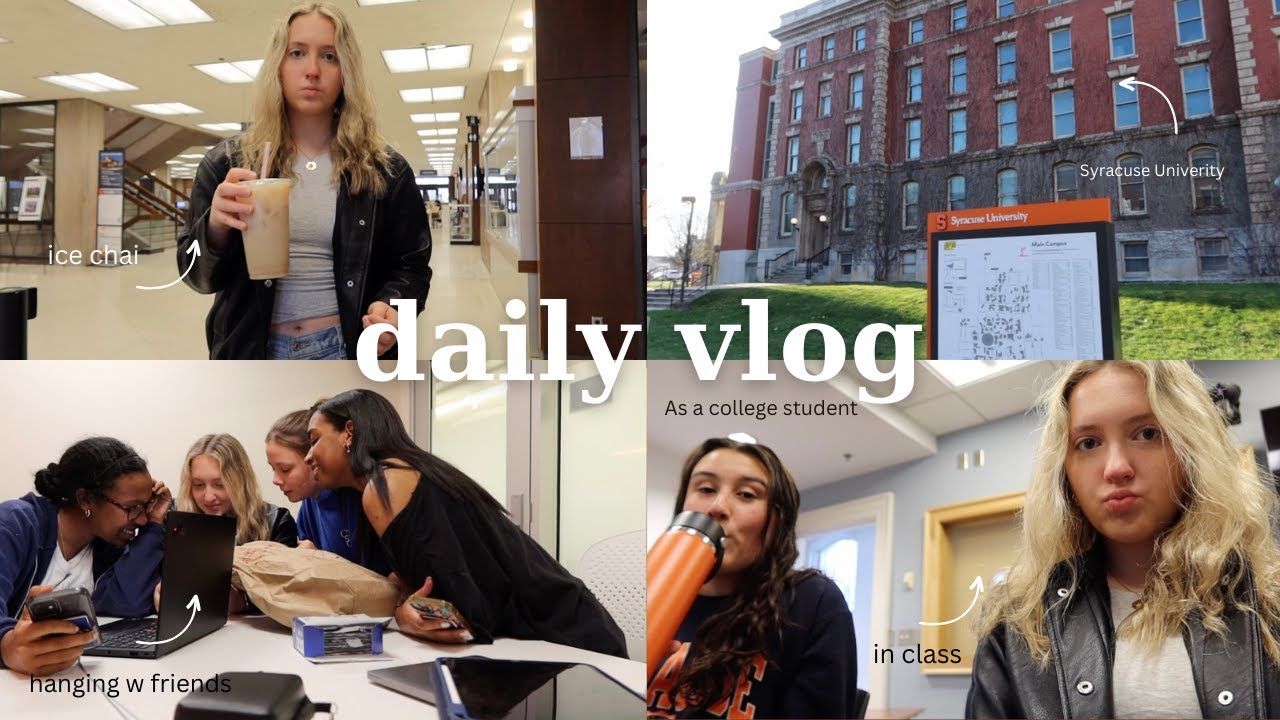 a realistic day in the life of a college student 🎧
