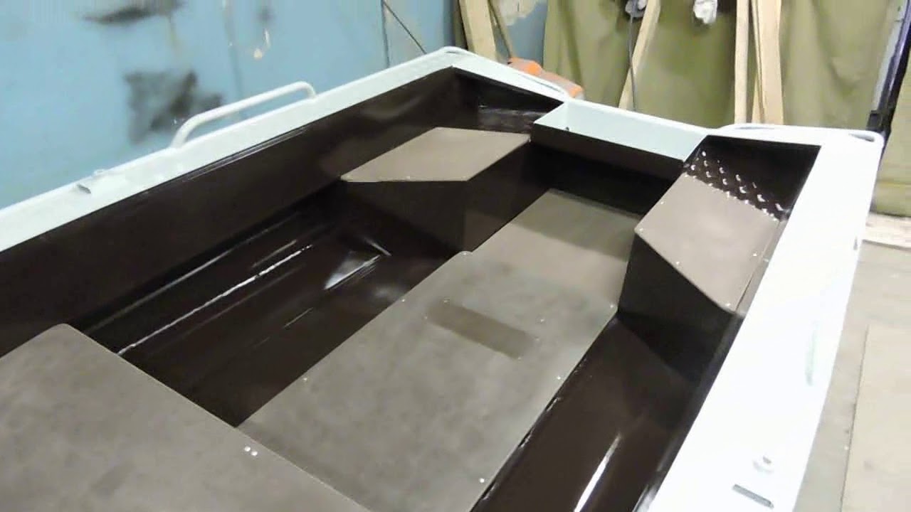 Покраска алюминиевой лодки Wellboat 37 /  Вельбот 37
