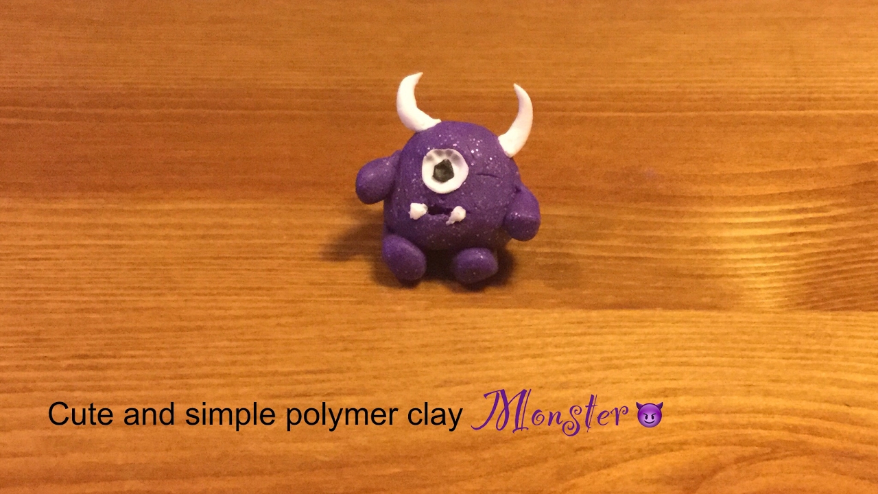 Simple and cute polymer clay Monster