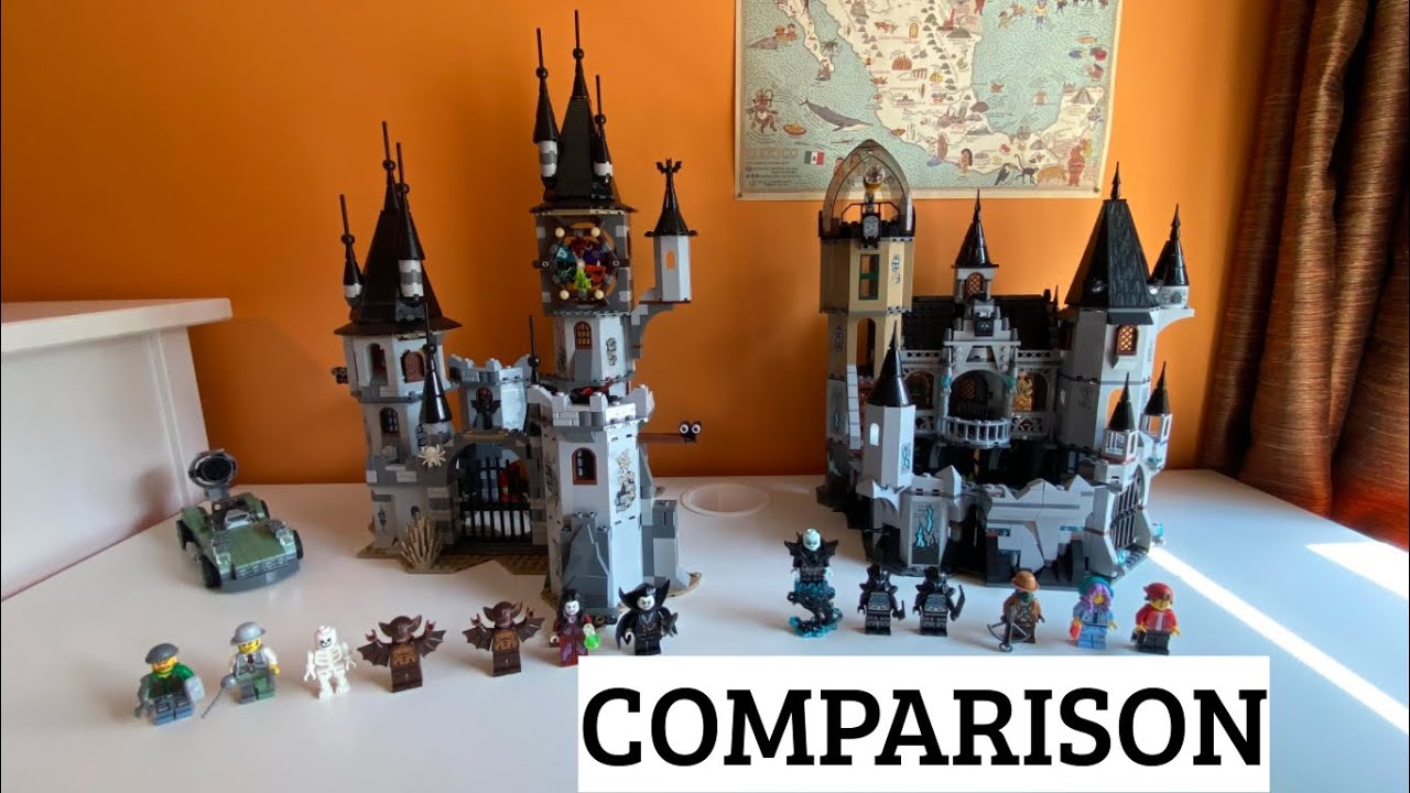 LEGO Monster Fighters Vs. Hidden Side Castle COMPARISON! | LEGO 9468 Vs. 70437