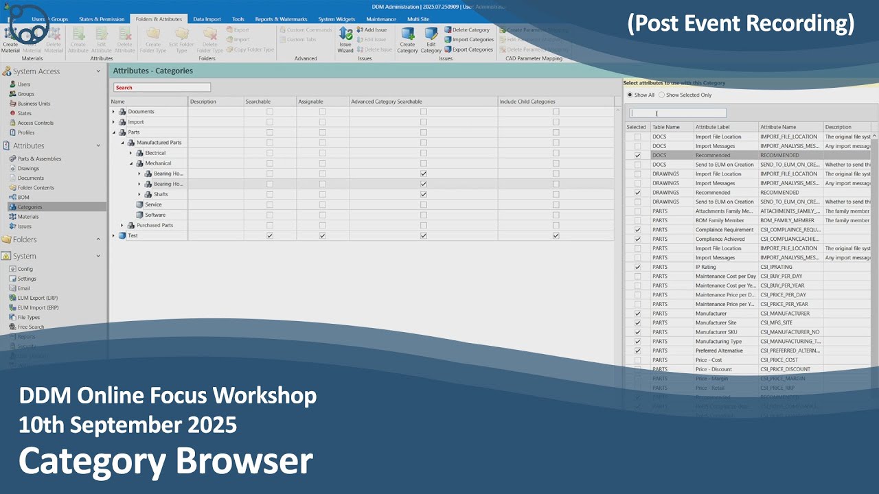 DDM Focus Workshop - Category Browser