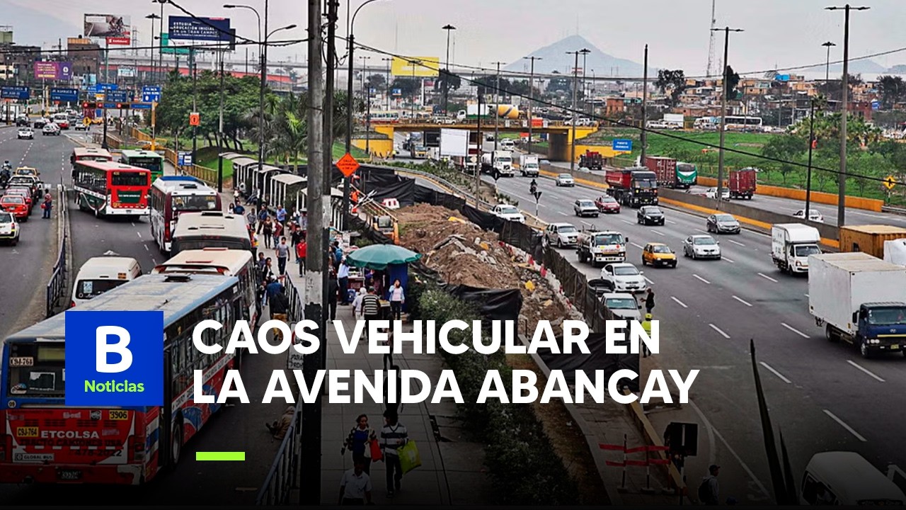 CAOS VEHICULAR EN LA AVENIDA ABANCAY TRAS DIVISIÓN ENTRE TRANSPORTE PRIVADO Y PÚBLICO