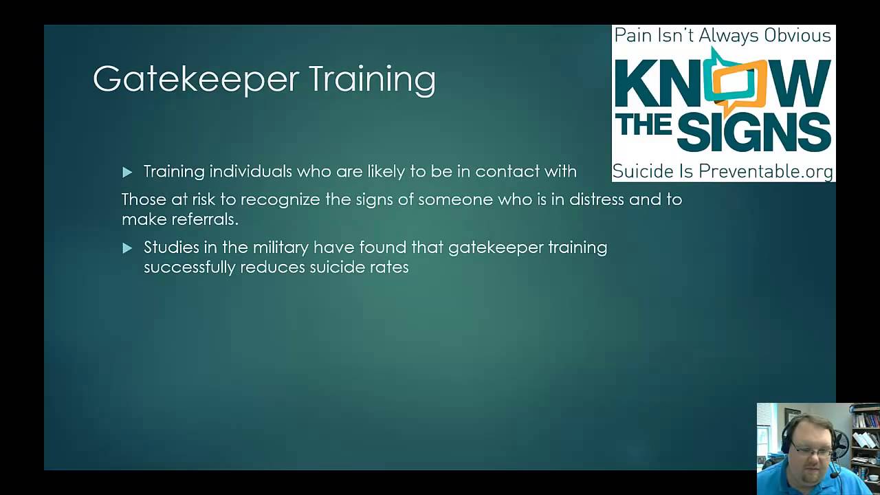 Lecture 12 - Suicide Prevention