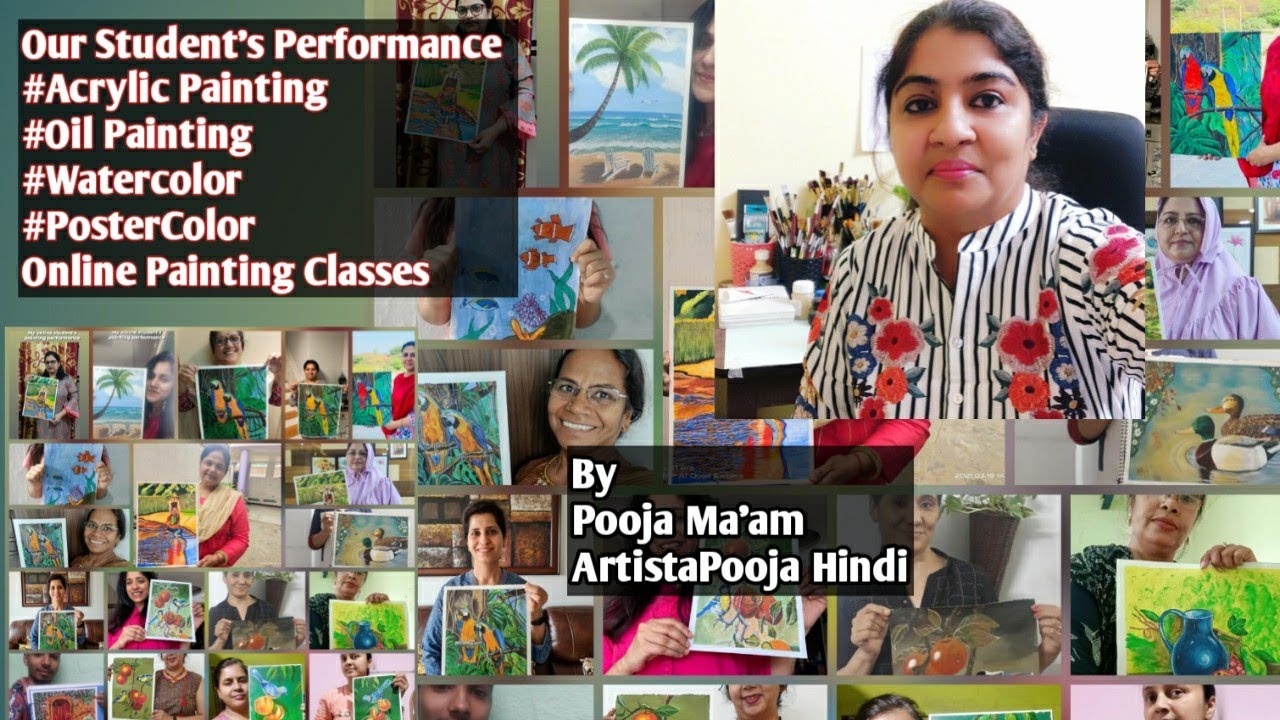 Our Student's performance @ArtistaPooja  #acrylicpainting#oilpainting WhatsApp +919079079221