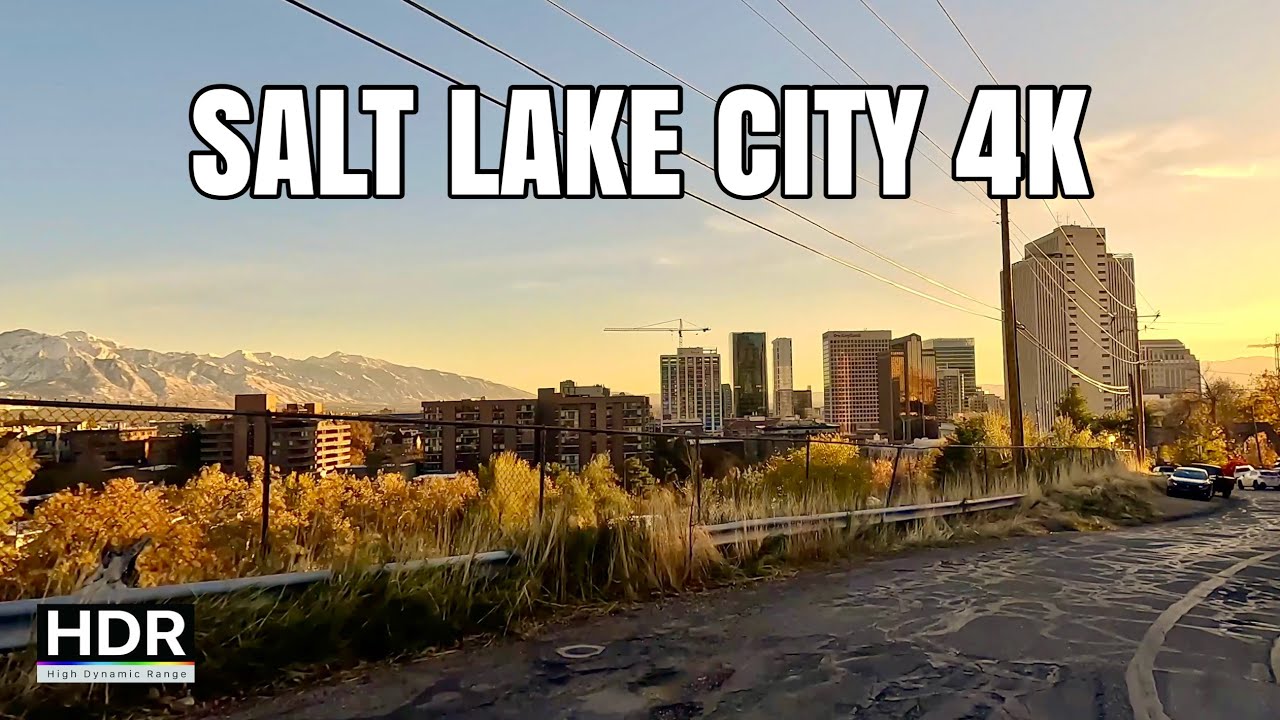 Downtown Salt Lake City Driving 4K || Temple Square, The University of Utah, Salt Lake Central