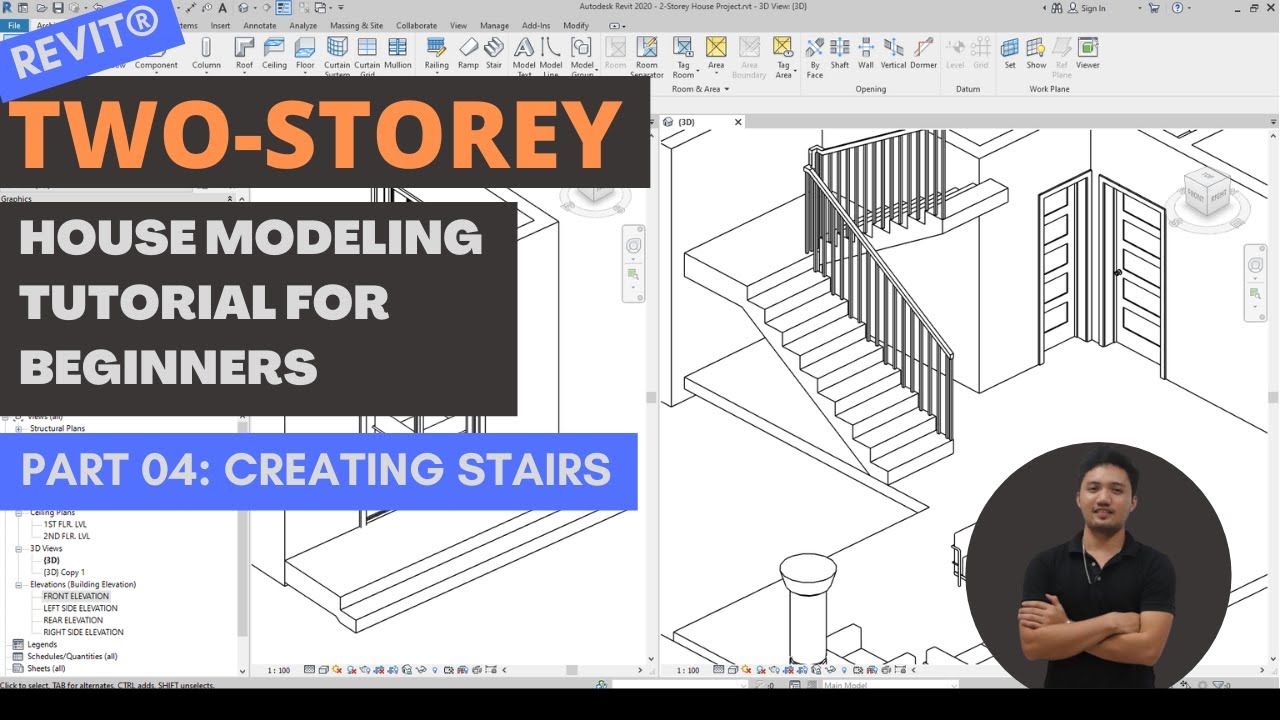 Part 04 - How to create Monolithic Stairs in Revit