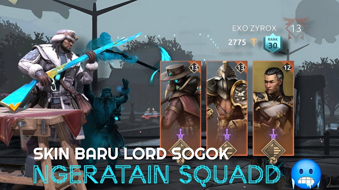 BERAPA RATING SKIN TERBARU LORD SOGOK?🤯AUTO NGERATAIN 1 SQUAD🥶  #sfa #shadowfightarena #shadowfight4
