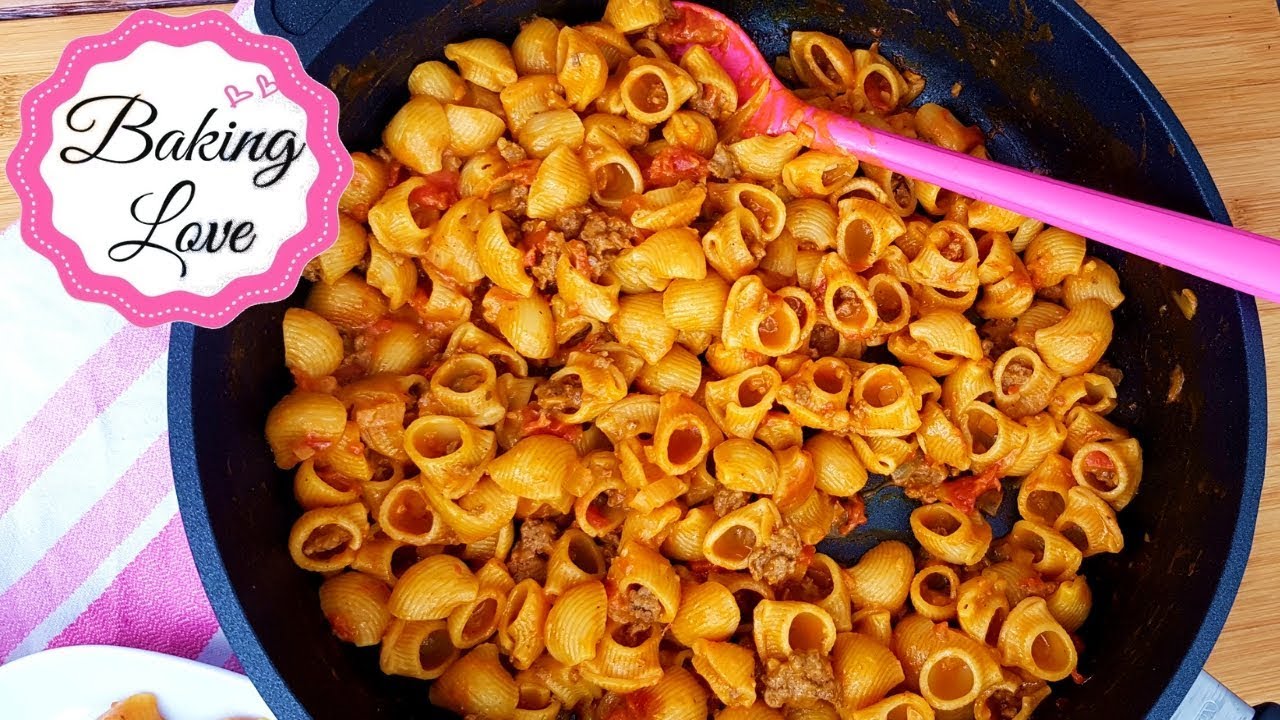 Mega einfach & lecker I one pot Pasta in Tomaten-Hackfleisch-Soße I Nudeln mit Hackfleisch
