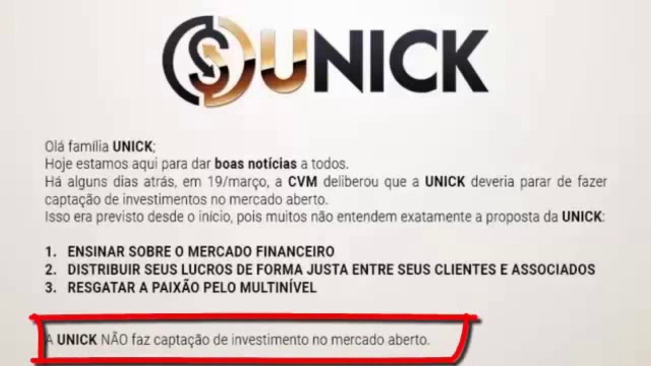 UNICK Forex   Danter Silva fala Sobre a CVM