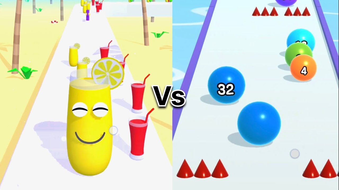 JuiceRun🍹 vs BallRun2048🏀|| All Levels Gameplay || Full Entertainment || Enjoy game#shorts 
