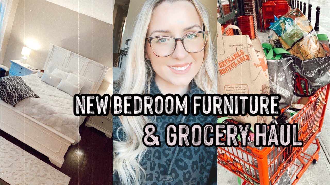 WE GOT OUR BEDROOM FURNITURE & TRADER JOES HAUL | MOVING VLOG 3