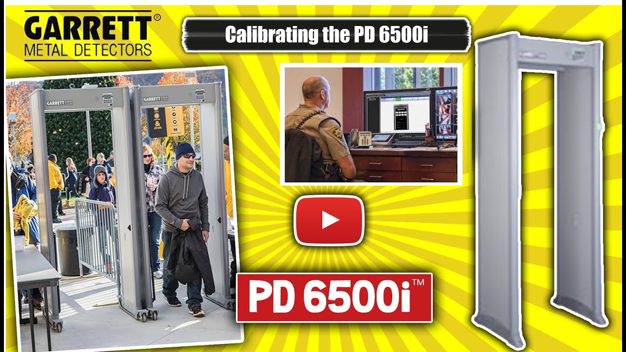 Garrett PD 6500i Walk Through Metal Detector: Calibrating