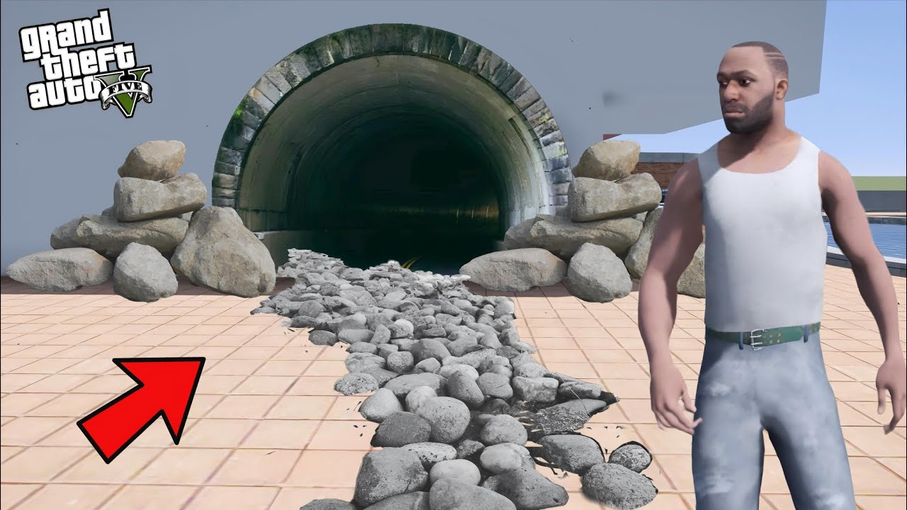 GTA 5 : FRANKLIN FOUND A SECRET TUNNEL  IN HIS HOUSE