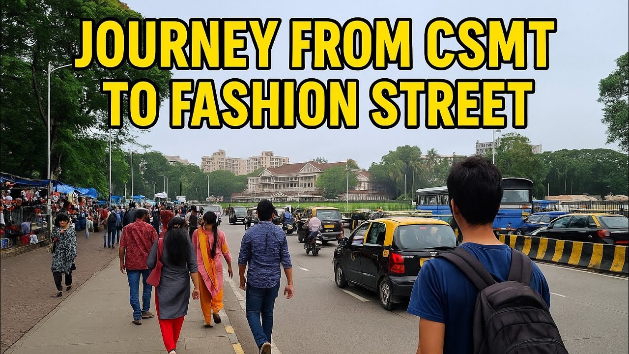 Walking Tour Mumbai 🔥: CSMT Station to Fashion Street Market || Urban Street Life || Real India Walk