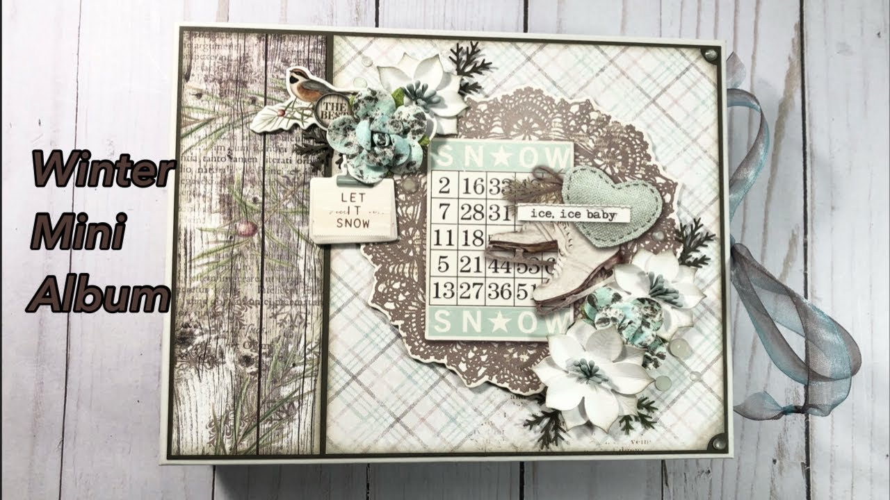Chipboard Frame Mini Album | Simple Stories | Simple Vintage Winter Woods Collection 2023