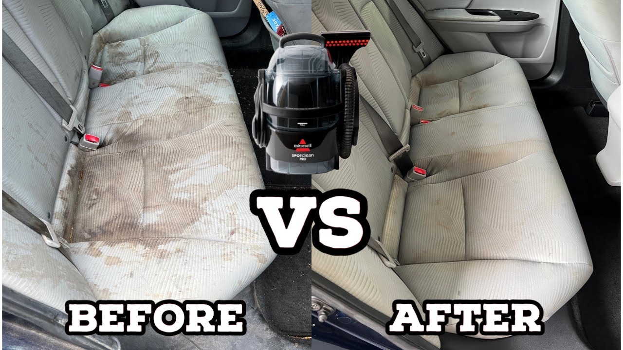 Как тщательно очистить очень грязные сиденья с помощью Bissell Spot Clean Pro!