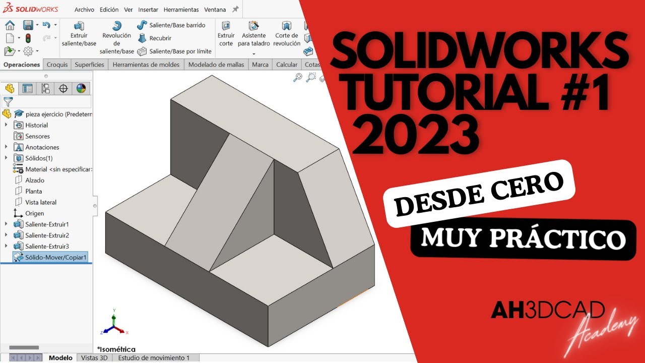 ✅SolidWorks tutorial #1 | Extruir