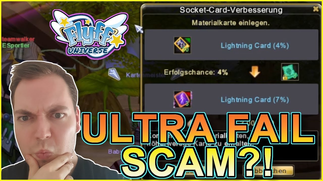 Flyff Universe - 99x Lightning 7% Card Crafting! ULTRA FAIL und SCAM? Achterbahnfahrt der Emotionen