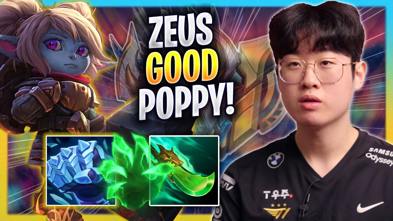 ZEUS IS SO GOOD WITH POPPY! - T1 Zeus Plays Poppy TOP vs Darius! | Season 2023