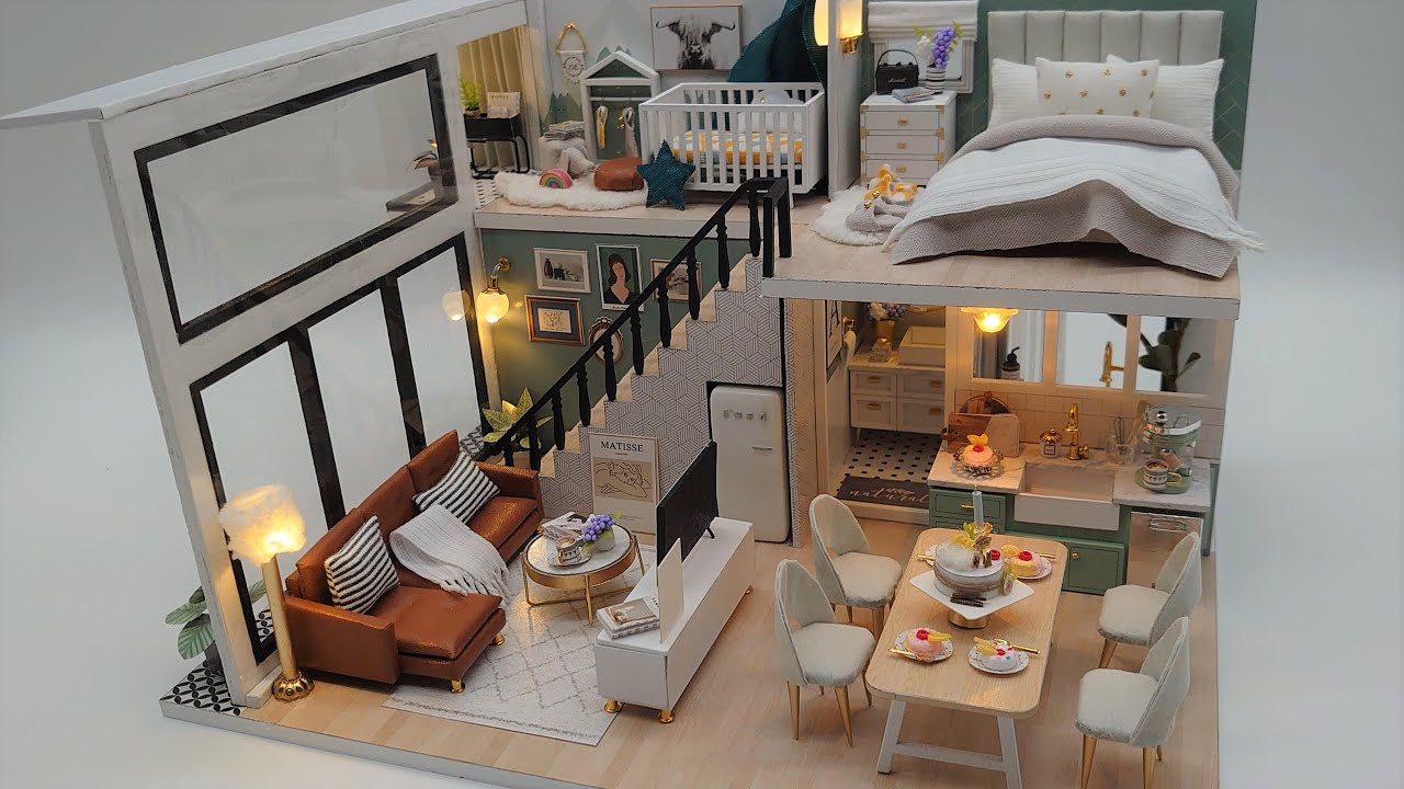 DIY Miniature  Dollhouse kit「Comfortable Life」ドールハウスキット「快適な生活」