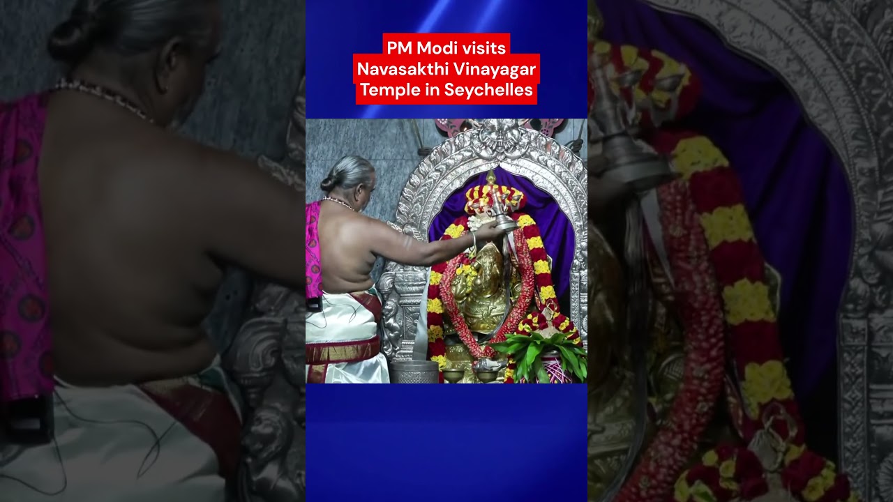 PM Modi at Navashakti Vinayagar Temple in Seychelles