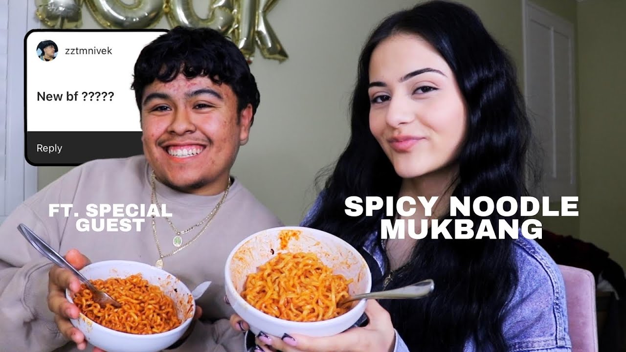 SPICY NOODLE MUKBANG | ft. Benjy Chavez